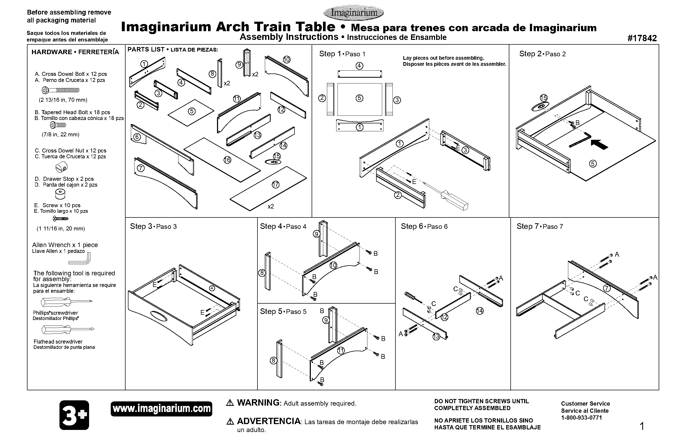 imaginarium mountain train table assembly instructions