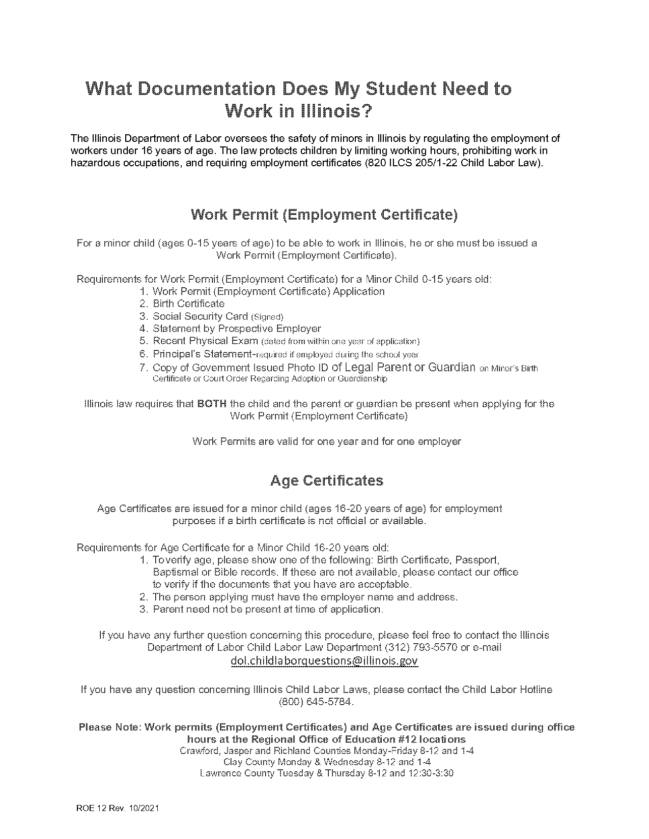 illinois work permit for minors application