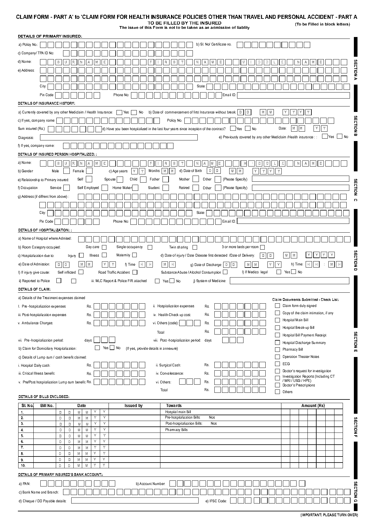 health insurance tpa pre auth form