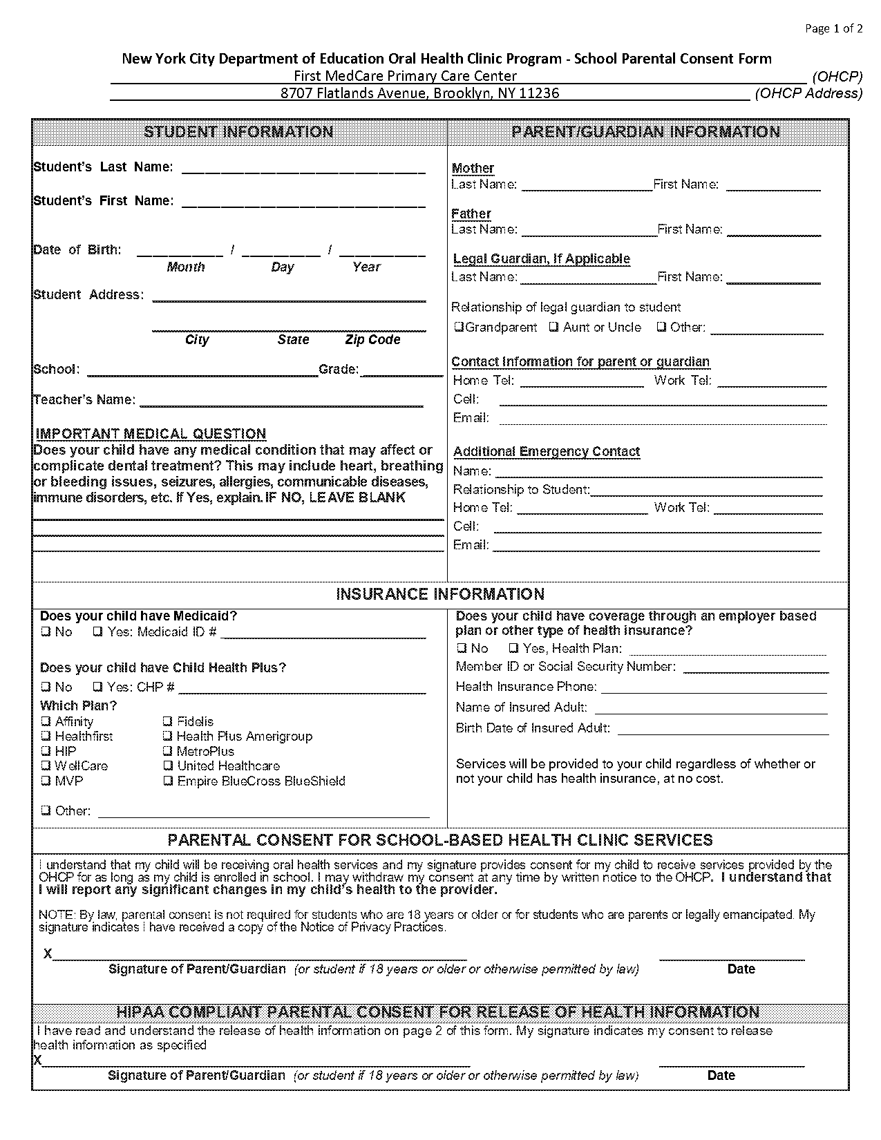 new york state department of education consent form