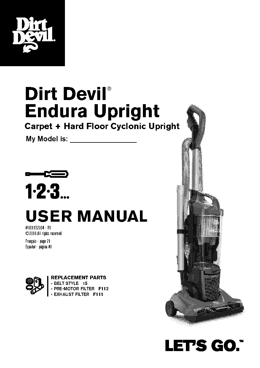 dirt devil parts manual