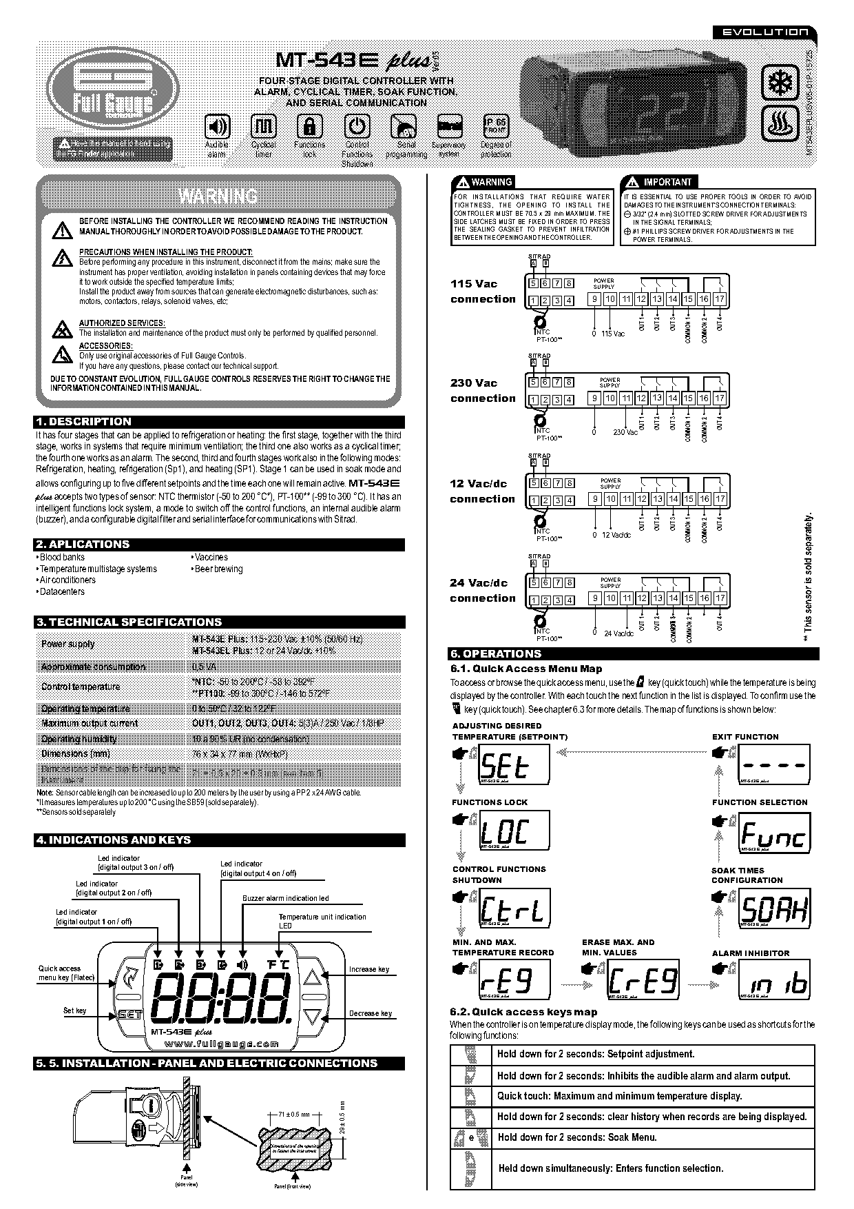 full gauge controls manual