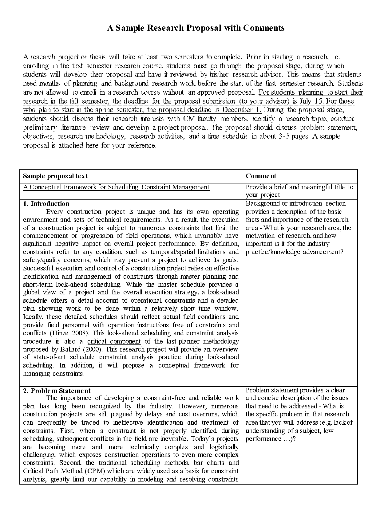 how to write a research proposal computer science